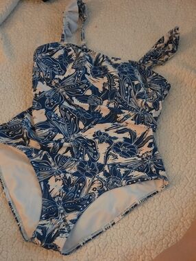 Firefly Blue Floral One-Piece Swimsuit